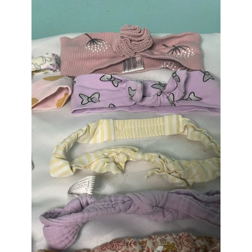 11  Colorful Bow Headbands set‎ baby toddler girl nylon bulk  lot BinR